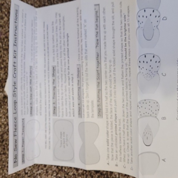 No sew Fleece Scarf Kit - Picture 3 of 4